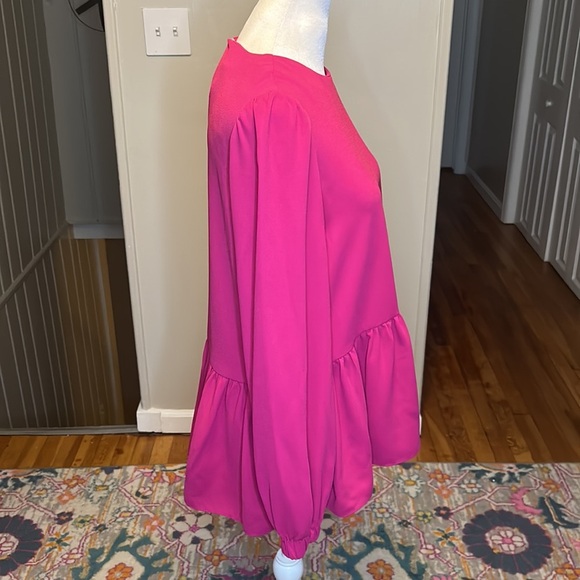 Tuckernuck Pomander Place Carlota Peplum Blouse in Fuchsia Pink New Size XS - Picture 6 of 7